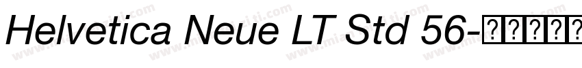Helvetica Neue LT Std 56字体转换